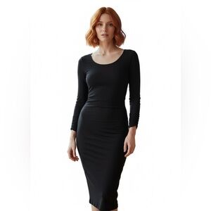 Aritiza Babaton - Classic Black Long Sleeve Midi Dress